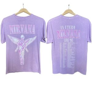 Nirvana In Utero ‘93 concert tour 2 sided tee